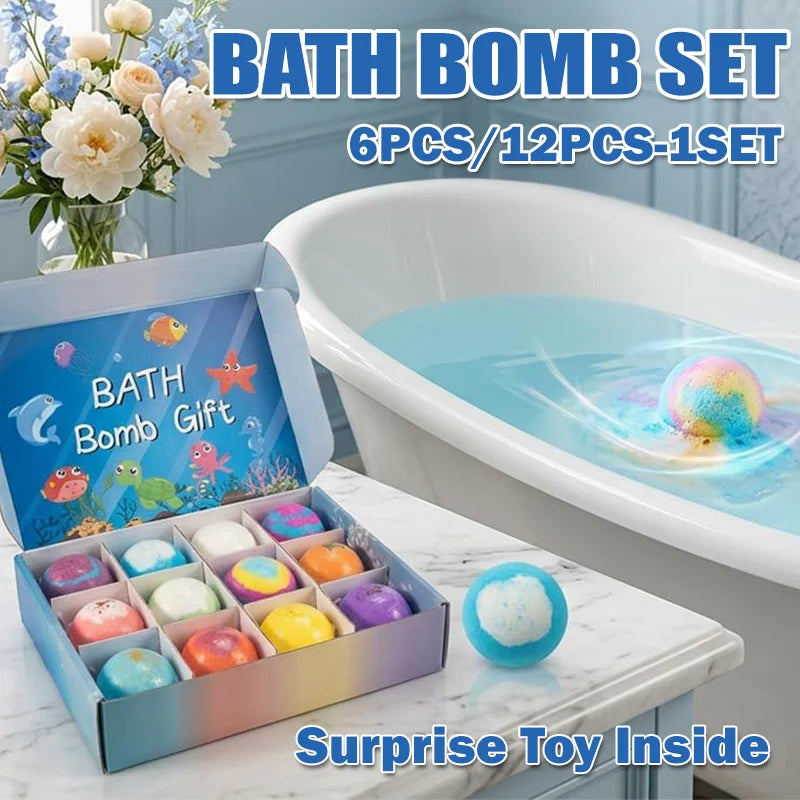 Kids' Bath Bombs with Hidden Toys — Ocean Surprise Set