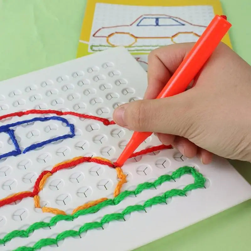Thread Board For Kids Interactive Early Learning Lacing Toy Imagination Development For Birthday Kids Boys Girls Home School