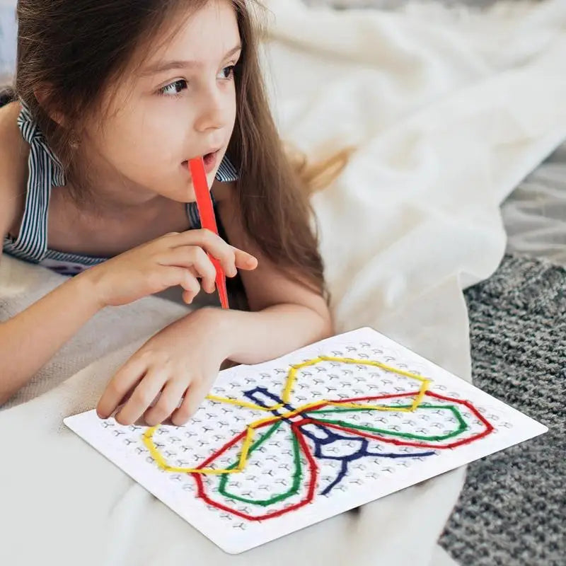 Kids Lacing & Threading Board Montessori Toy – view 3