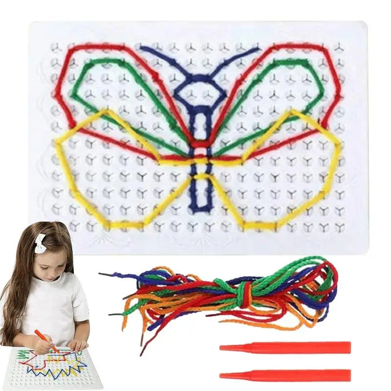 Kids Lacing & Threading Board Montessori Toy