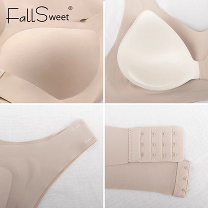 Women's Posture Correction Bras Seamless Wireless Push Up Bralette with Cross Back Support Female Lingerie