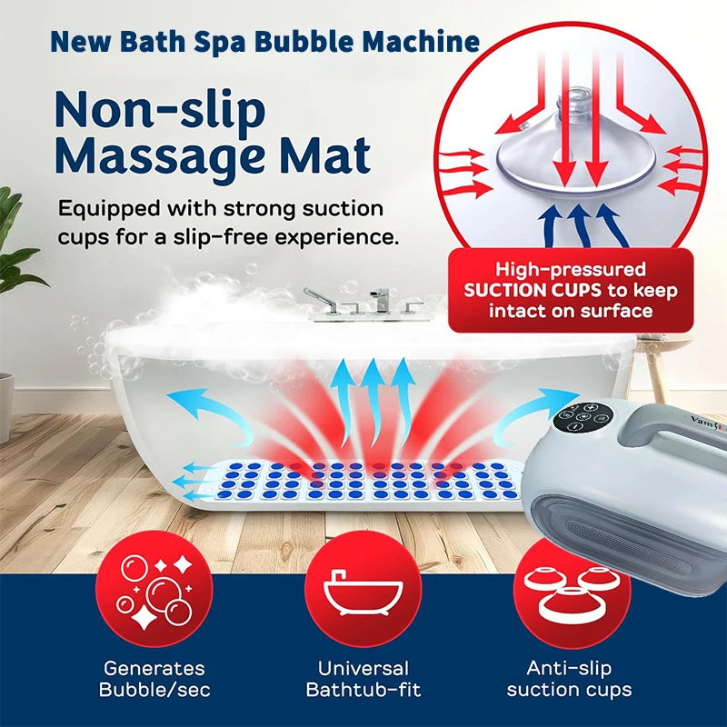 Electric Bubble Bath Massage Mat for Full-Body Soak – view 2
