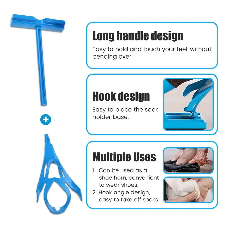 Simple Sock Aid - Easy Sock Helper, No Bending – view 3