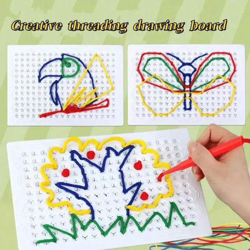 Kids Lacing & Threading Board Montessori Toy – view 5